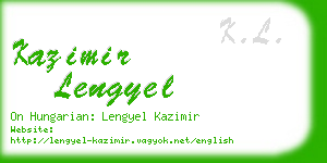 kazimir lengyel business card